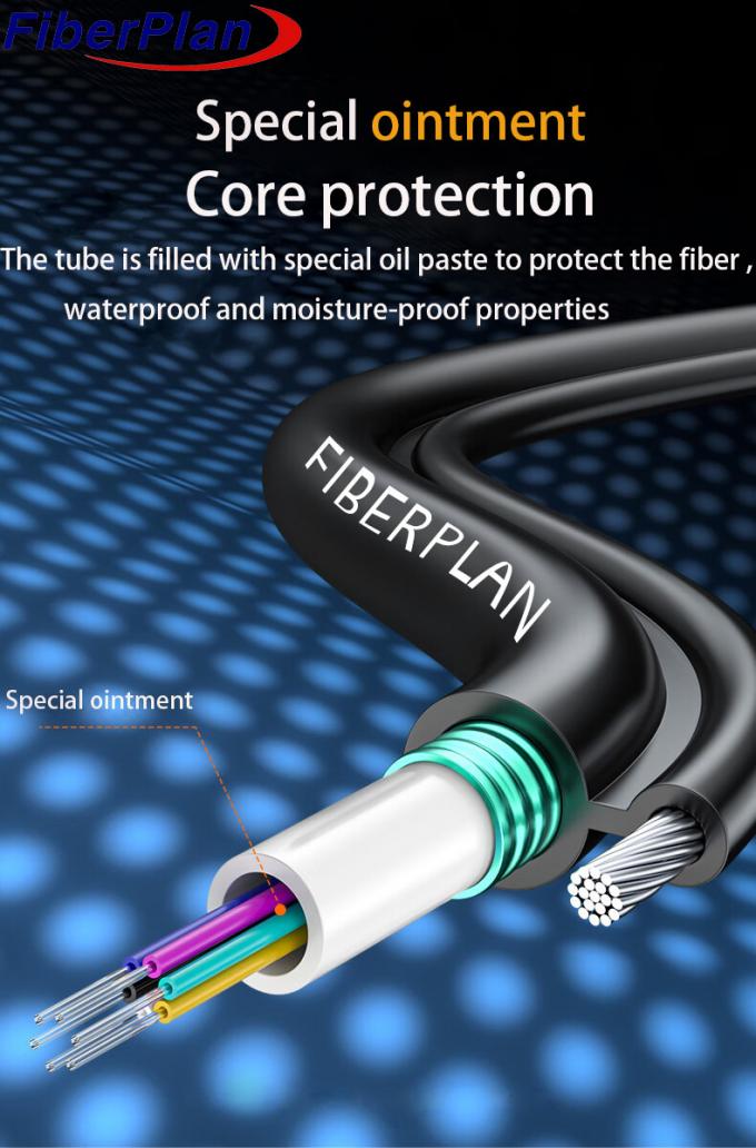 Figure 8 Armored Fiber Optic Cable Single Multi Mode 6 Core Steel Wire ...